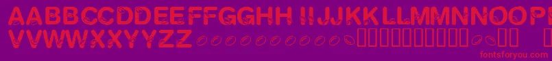 KrFootballFun Font – Red Fonts on Purple Background