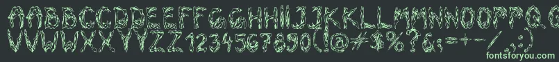 OldBones Font – Green Fonts on Black Background