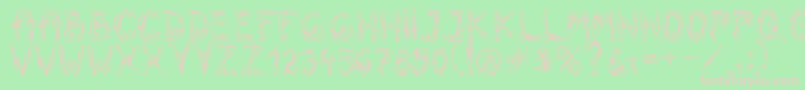 OldBones Font – Pink Fonts on Green Background