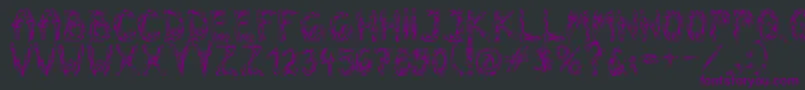 OldBones Font – Purple Fonts on Black Background