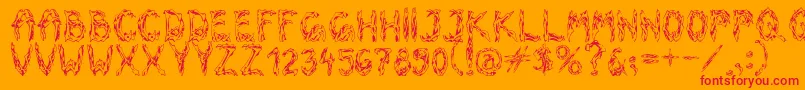 OldBones Font – Red Fonts on Orange Background