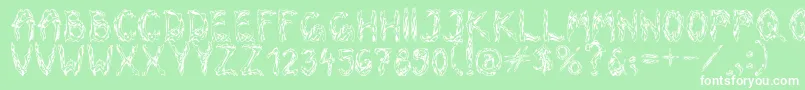 OldBones Font – White Fonts on Green Background