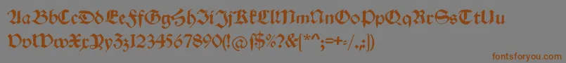 Schwabachduemille Font – Brown Fonts on Gray Background