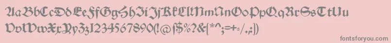 Schwabachduemille Font – Gray Fonts on Pink Background