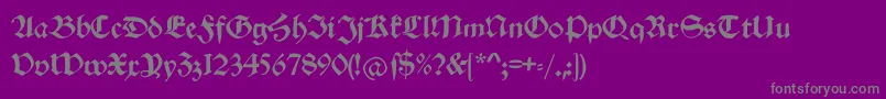 Schwabachduemille Font – Gray Fonts on Purple Background