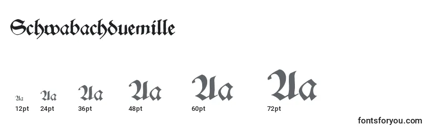 Schwabachduemille Font Sizes