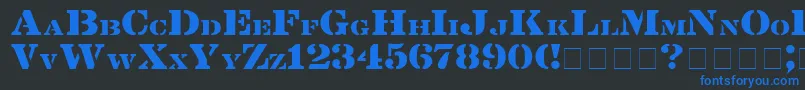 LintsecMedium Font – Blue Fonts on Black Background