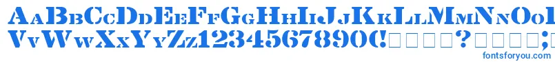 フォントLintsecMedium – 白い背景に青い文字