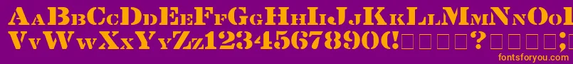 LintsecMedium Font – Orange Fonts on Purple Background