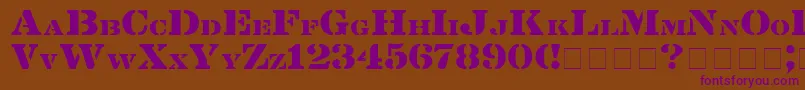 LintsecMedium Font – Purple Fonts on Brown Background