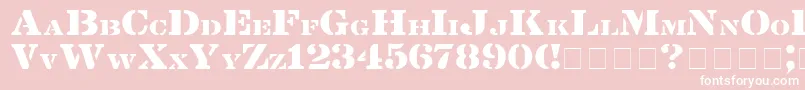 フォントLintsecMedium – ピンクの背景に白い文字