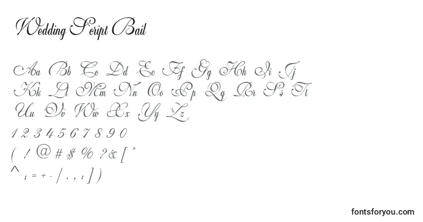 WeddingScriptBail Font – alphabet, numbers, special characters