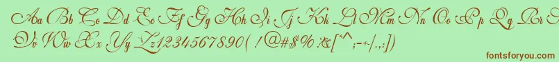 More about WeddingScriptBail Font WeddingScriptBail Font – Brown Fonts on Green Background