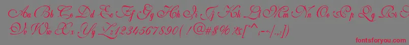 Шрифт WeddingScriptBail – красные шрифты на сером фоне