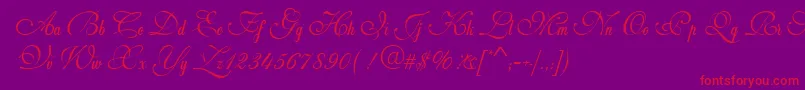 fuente WeddingScriptBail – Fuentes Rojas Sobre Fondo Morado