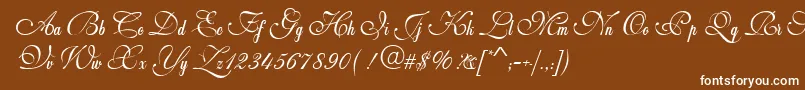 WeddingScriptBail Font – White Fonts on Brown Background