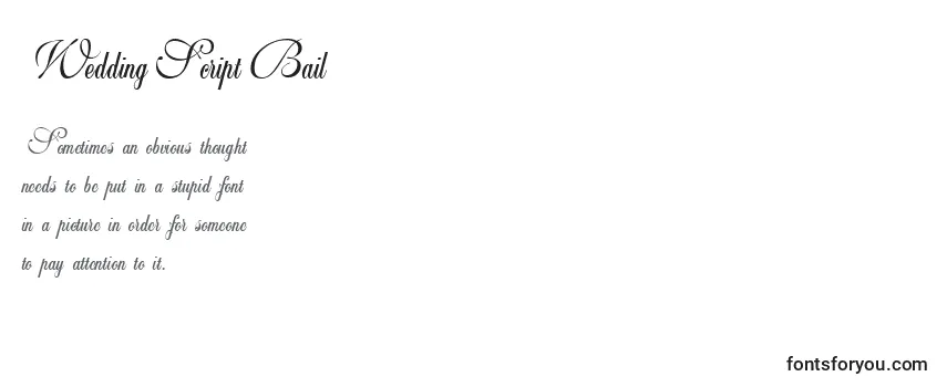 Review of the WeddingScriptBail Font