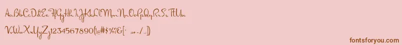 Dorisday Font – Brown Fonts on Pink Background