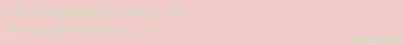 Dorisday Font – Green Fonts on Pink Background