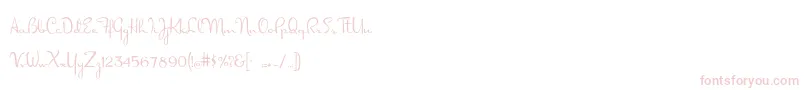 Dorisday Font – Pink Fonts on White Background