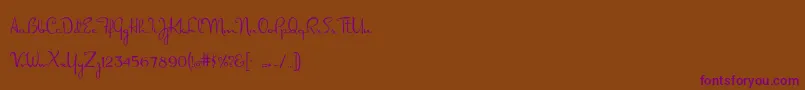 Шрифт Dorisday – фиолетовые шрифты на коричневом фоне