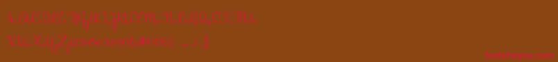 Dorisday Font – Red Fonts on Brown Background