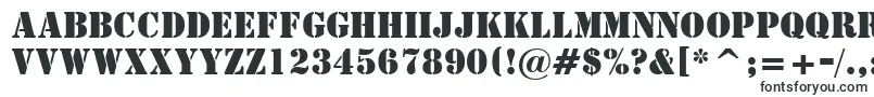 StencilBt-fontti – suuret fontit