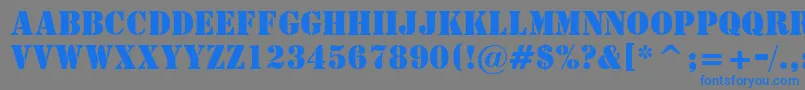 StencilBt Font – Blue Fonts on Gray Background