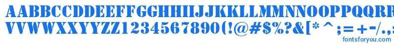 StencilBt Font – Blue Fonts on White Background