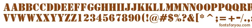 StencilBt Font – Brown Fonts