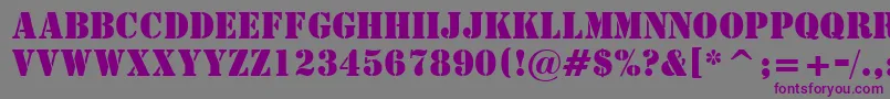 StencilBt Font – Purple Fonts on Gray Background