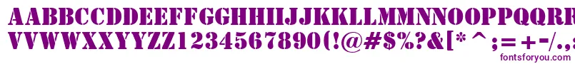 StencilBt Font – Purple Fonts on White Background