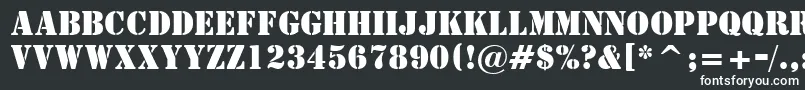 StencilBt-fontti – valkoiset fontit