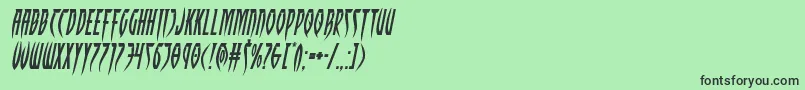 Inhumanityexpandital Font – Black Fonts on Green Background