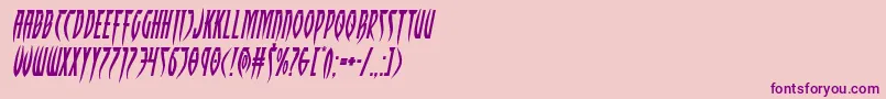 Inhumanityexpandital Font – Purple Fonts on Pink Background