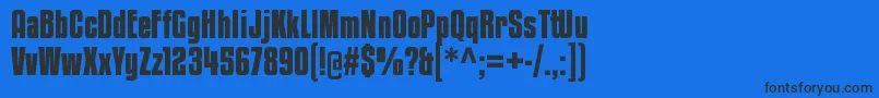 KenyancoffeergBold-fontti – mustat fontit sinisellä taustalla