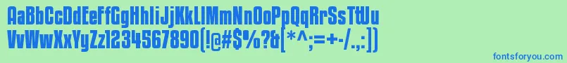 KenyancoffeergBold Font – Blue Fonts on Green Background