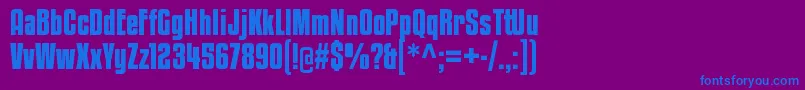 KenyancoffeergBold-fontti – siniset fontit violetilla taustalla
