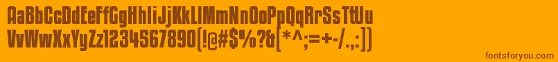 KenyancoffeergBold Font – Brown Fonts on Orange Background