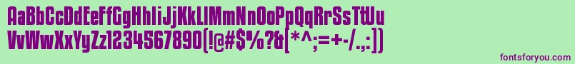 KenyancoffeergBold Font – Purple Fonts on Green Background