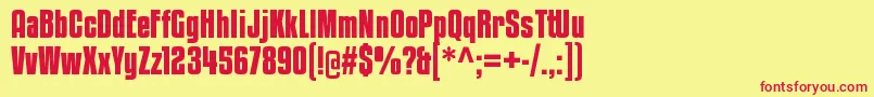 KenyancoffeergBold Font – Red Fonts on Yellow Background