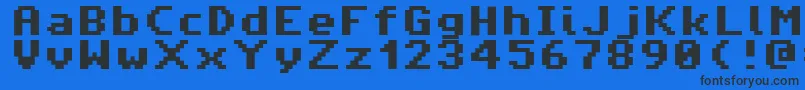 AmigaForeverPro Font – Black Fonts on Blue Background
