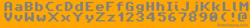 Fonte AmigaForeverPro – fontes cinzas em um fundo laranja