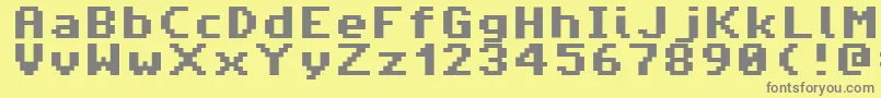 AmigaForeverPro Font – Gray Fonts on Yellow Background