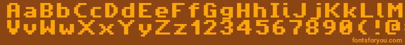 AmigaForeverPro Font – Orange Fonts on Brown Background