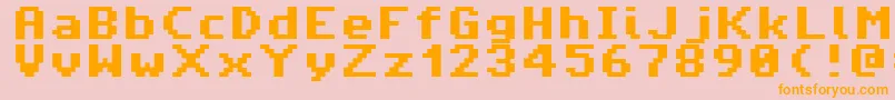 AmigaForeverPro Font – Orange Fonts on Pink Background