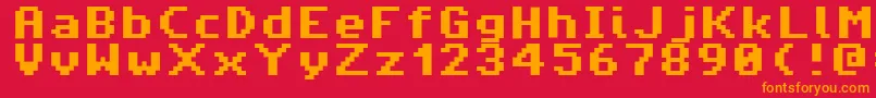 AmigaForeverPro Font – Orange Fonts on Red Background