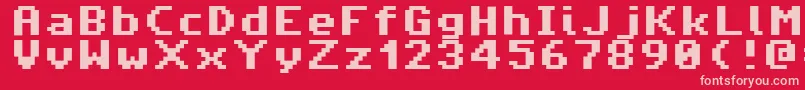 AmigaForeverPro Font – Pink Fonts on Red Background