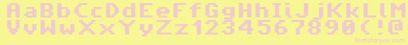 フォントAmigaForeverPro – ピンクのフォント、黄色の背景