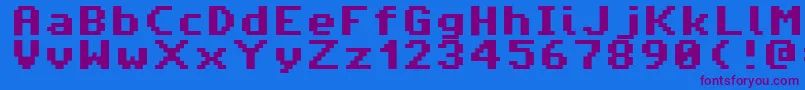 AmigaForeverPro Font – Purple Fonts on Blue Background